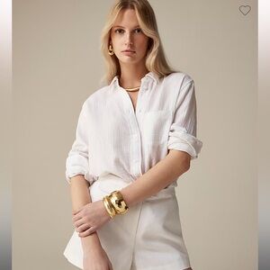 I Crew Gauze Fabric Button Down Shirt. NWT Sz. L